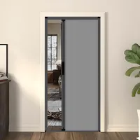 KAILODI Falttür, Falttüren Nach Maß, Innentüren Komplettset, Einziehbare Falttür Mit Aluminiumrahmen Und Zellgewebe, Für Schlafzimmer, Balkon, Küche, Dachböden, Fenster Grauer Rahmen grau