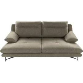 Calia Italia 2,5-Sitzer CALIA ITALIA "Cezanne, elegant und bequem, aufwendige Detailverarbeitung", beige (44 beige), B:195cm H:90cm T:109cm, Sofas, im Strukturbezug, wahlweise mit Sitztiefenverstellung
