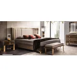 Xlmoebel Schlafzimmer-Set Elegantes Schlafzimmermöbel von Arredoclassic in klassischem Design, (4-tlg., Bett + 2x Nachttische + Kommode), Hergestellt in Europa braun