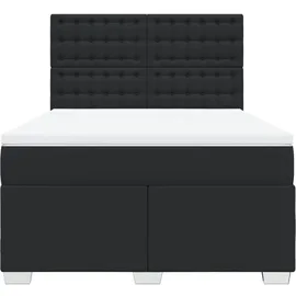 vidaXL Boxspringbett 140 x 200 cm Schwarz