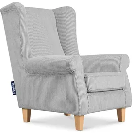 Konsimo Ohrensessel Miles 82 x 105 x 97 cm Grau