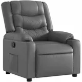 vidaXL Relaxsessel Kunstleder 149,5 x 79 x 0 cm Grau mit verstellbarer Rückenlehne