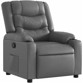 vidaXL Relaxsessel Kunstleder 149,5 x 79 x 0 cm Grau mit verstellbarer Rückenlehne