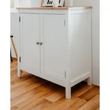 furn.design Kommode 80 x 90 cm Weiß / Eiche Artisan