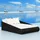 vidaXL Gartenliege 110 x 200 x 0 cm Schwarz