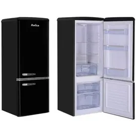 Amica KGCR 384 150 S Retro-Kühl-Gefrierkombination (191 l, 1450 mm hoch, Schwarz)