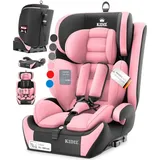 Autokindersitz Premium Kinderautositz Gruppe 1+2+3, 9-36 kg 5-Punkt-Sicherheitsgurt Autositz Kindersitz Einstellbare Kopfstütze Mitwachsend Rosa