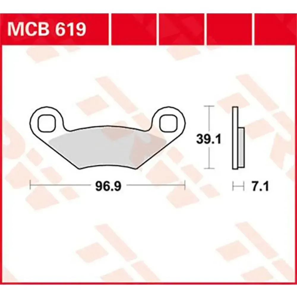 Trw Allround Standard Polaris Outlaw 450 Mxr 09 Organische Hintere Bremsbeläge - Black - One Size