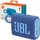 JBL GO 3 Eco – Kleine Bluetooth Box aus recyceltem Material in Blau – Wasserfester, tragbarer Lautsprecher für unterwegs – Bis zu 5h Wiedergabezeit mit nur einer Akkuladung