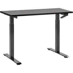 Schreibtisch schwarz 120 x 72 cm manuell höhenverstellbar DESTINES