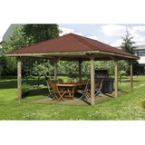 Weka Pavillon Gartenoase 651 B Gr.3 Sparset 433 cm, x 778 cm