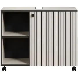 trendteam Waschtischunterschrank 80 x 64 x 42 cm Grau