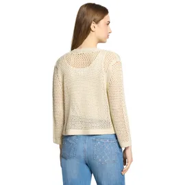 Betty Barclay Strickjacke mit Lochmuster Beige 46