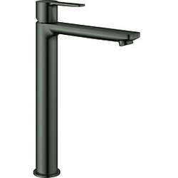 Grohe Lineare Waschtisch-Einhebelmischer 23405AL1 hard graphite gebürstet, XL-Size, für freistehende Waschschüssel, glatter Körper