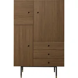 WoodMan »Daniel«, Stauraumschrank mit Holzfurnier aus Walnussbaum, Breite 90 cm