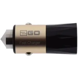 2Go KFZ Schnell-Ladegerät 12-24V Steckerlader Schwarz/Gold