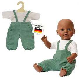 Heless Puppenkleidung 1416 Salbeigrün/Weiß