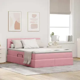 vidaXL Aufbewahrungsbett 140 x 200 cm Rosa