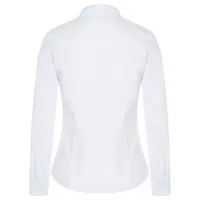 More & More Langarmbluse Stretchbluse Weiß 46