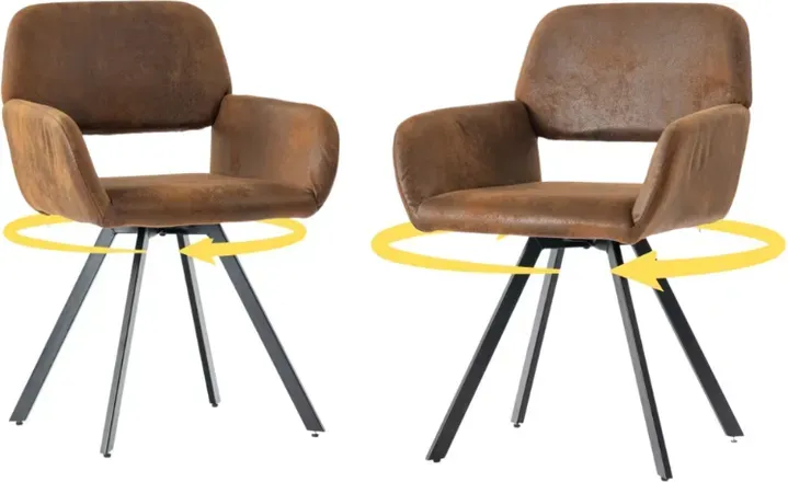 URBAN MEUBLE Esszimmerstuhl CALIFORNIA SUEDE(2er-set)