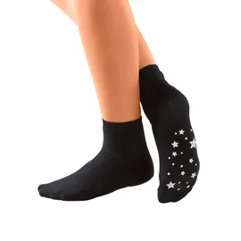 LAVANA ABS-Socken 3 Paare Schwarz 35-38