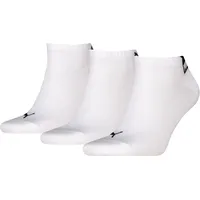 Puma UNISEX LOGO SNEAKER Sneakersocken 3-Paar Schwarz/Weiß 43-46