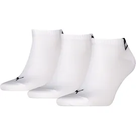 Puma UNISEX LOGO SNEAKER Sneakersocken 3-Paar Schwarz/Weiß 43-46