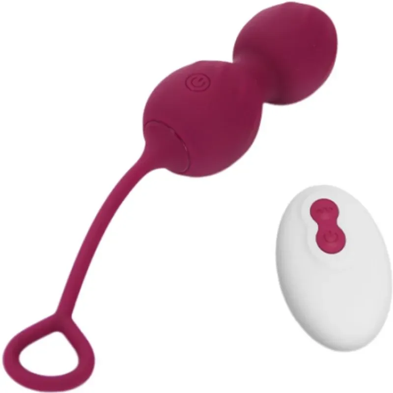 ARMONY - Blossoms Vaginalhantel mit Vibration und Fernbedienung, 10 Vibrationsmodi, Dunkelrot