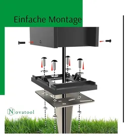 Novatool Gartensteckdose 2 St. Braun
