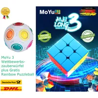 MoYu Magic Cube zertifizierter Zauberwürfel + Super Magic Rainbow Ball