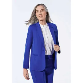 GOLDNER Kurzgröße: Damenblazer mit Reverskragen und Paspeltaschen", in royalblau | Gr.: 19