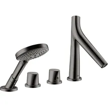 Hansgrohe Axor Starck Organic 4-Loch Wannenrandarmatur Polished Black Chrome