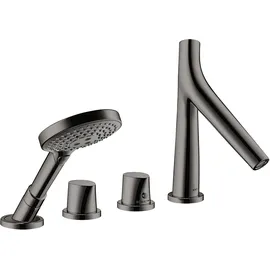 Hansgrohe Axor Starck Organic 4-Loch Wannenrandarmatur Polished Black Chrome