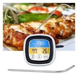 Intirilife Grillthermometer 7 x 7 cm rostfrei weiß