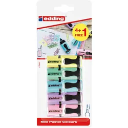 edding Textmarker 7 mini Blister Pastell