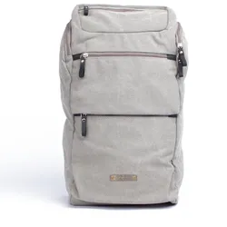 Laptoprucksack MARGELISCH "Rashmi 1", Gr. B/H/T: 29cm x 49cm x 15cm, one size, grau, Canvas, Baumwolle, casual, Rucksäcke, BSCI zertifizierter Produktion