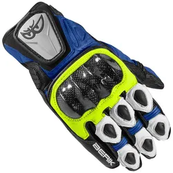 Berik Namib Motorradhandschuhe, schwarz-weiss-blau, Größe 3XL für Männer
