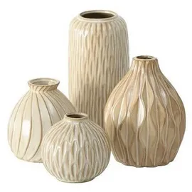 Boltze Vase Zalina 4-teilig Blumenvase Keramik Vase für Trockenblumen Pampasgras,