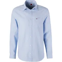 Tommy Jeans Langarmhemd »TJM REG LINEN BLEND SHIRT«, Gr. XL N-Gr, moderate blue, , 74490937-XL N-Gr