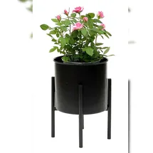 DanDiBo Ambiente Blumenhocker mit Topf 32 x 32 cm Schwarz