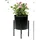 DanDiBo Ambiente Blumenhocker mit Topf 32 x 32 cm Schwarz