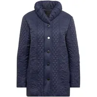 GOLDNER Kurzgröße: Jacke mit attraktivem Stepp-Mustermix in marine | Gr.: 20
