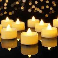 AMAGIC 24 Stück batteriebetriebene Teelichter Kerzen, flammenlose LED-Teelichter für Halloween, Hochzeit (warmweiß)