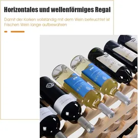 Costway Weinregal 119 x 29 x 72 cm Braun