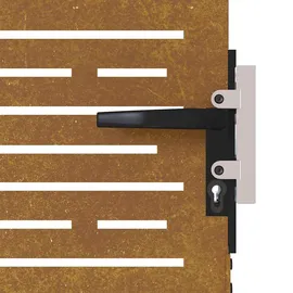 vidaXL Gartentor 85x75 cm Cortenstahl Quadratisches Design