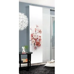 Schiebegardine HOME WOHNIDEEN "LOTUS" Gr. 1, rosa (altrosa), B:60cm H:245cm, Polyester, Gardinen, Schiebewand Seidenoptik, Digitaldruck