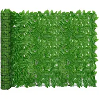 vidaXL Balkon-Sichtschutz mit Grünen Blättern 300 x 150 cm