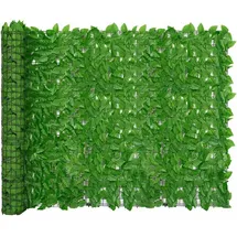 vidaXL Balkon-Sichtschutz mit Grünen Blättern 300 x 150 cm