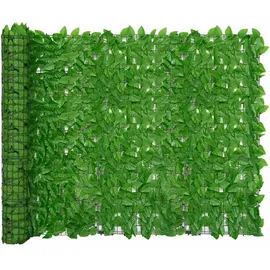 vidaXL Balkon-Sichtschutz mit Grünen Blättern 300 x 150 cm