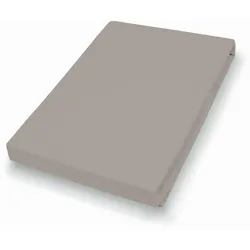 Spannbetttuch 190x200cm kiesel - taupe